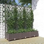 Pflanzk&uuml;bel Mit Rankgitter Braun 120x40x121,5 Cm Pp - Vidaxl