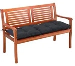 Bankauflage Sitzkissen Polyester Visko-effekt 110x45cm Sitzpolster Gartenbank Bank