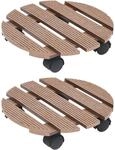 Pflanzenroller 2 Stk. Braun &Oslash;30x7,5 Cm Wpc Vidaxl