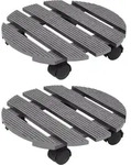 Pflanzenroller 2 Stk. Grau &Oslash;30x7,5 Cm Wpc Vidaxl
