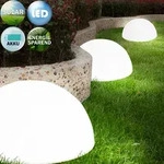 Monzana&reg; Led Solarlampe Au&szlig;en 3er Set Wetterfest Kugel Halbrund Garten Balkon