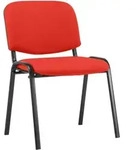 Besucherstuhl Ken Stoff Rot