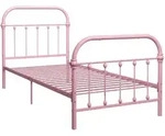 Bettgestell Rosa Metall 100 &times; 200 Cm Vidaxl