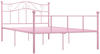 Bettgestell,Schlafzimmerbett Rosa Metall 140×200 cm vidaXL