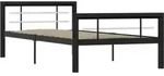 Bettgestell Schwarz Und Wei&szlig; Metall 90&times;200 Cm Vidaxl