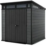Cortina 77 Gartenhaus - 214x218x226cm - Pultdach - Kunststoff - Grau -