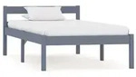 Massivholzbett Grau Kiefer 100x200 Cm Vidaxl