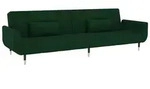 Schlafsofa 2-sitzer Mit 2 Kissen Dunkelgr&uuml;n Samt Vidaxl