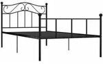 Bettgestell Schwarz Metall 90&times;200 Cm Vidaxl