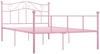Bettgestell,Schlafzimmerbett Rosa Metall 160x200 cm vidaXL