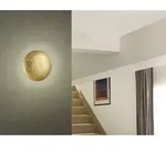 Led Wandleuchte Chiros Aus Metall, Indirekte Beleuchtung In Blattgold, &Oslash; 22cm