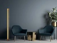 Led Design Stehlampe Texel Schmal Stufenweise Dimmbar Schwarz / Gold, H: 134cm