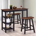 Bar Set 3 St&uuml;ck Mdf Schwarz - Vidaxl