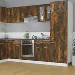 H&auml;ngeschrank Lyon Glas R&auml;uchereiche 60x31x60 Cm Holzwerkstoff Vidaxl