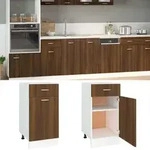 Unterschrank Mit Schublade Lyon Braun Eichen-optik 40x46x81,5 Cm Vidaxl