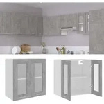 H&auml;ngeglasschrank Lyon Betongrau 60x31x60 Cm Holzwerkstoff Vidaxl