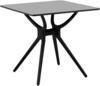 Tisch Esstisch Küchentisch Beistelltisch MDF-Platte schwarz 80x80 cm Höhe: 75 cm