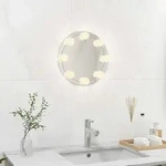 Vidaxl Wandspiegel Ohne Rahmen Mit Led-beleuchtung Rund Glas