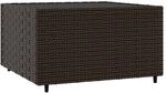 Garten-couchtisch Quadratisch Braun 50x50x30 Cm Poly Rattan Vidaxl