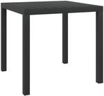 Gartentisch Schwarz 80x80x74 Cm Aluminium Und Wpc - Vidaxl