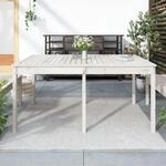 Gartentisch Wei&szlig; 159,5x82,5x76 Cm Massivholz Kiefer - Vidaxl