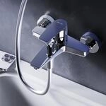 Am.pm - Badewannenarmatur Wannenarmatur Chrom Einhebelmischer Wandmontage Bad Messing