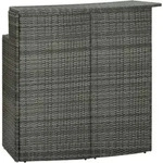 Garten-bartisch Grau 120x55x110 Cm Poly Rattan - Vidaxl