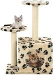 Katzen-kratzbaum Sisal 60 Cm Beige Pfoten-aufdruck Vidaxl