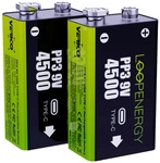 Li-ion-akku Loopenergy 9 V-blockakku, 500mah, 2 St&uuml;ck - Verico