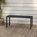 Gartenbank 110 Cm Stahl Und Wpc Schwarz Vidaxl