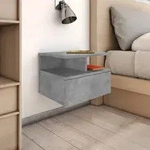 H&auml;ngender Nachttisch Betongrau 40x31x27 Cm Holzwerkstoff Vidaxl