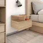 Nachttische 2stk. H&auml;ngend Sonoma-eiche 40x31x27cm Holzwerkstoff Vidaxl
