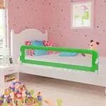 Kleinkind-bettschutzgitter Gr&uuml;n 180x42 Cm Polyester Vidaxl
