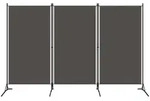 3-tlg. Raumteiler Anthrazit 260x180 Cm Vidaxl