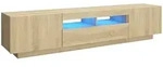 Vidaxl - Tv-schrank Mit Led-leuchten Sonoma-eiche 180x35x40 Cm