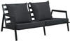 2-Sitzer-Gartensofa,Lounge-Sofa mit Auflagen Dunkelgrau Aluminium vidaXL