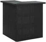 Eck-bartisch Schwarz 100x50x105 Cm Poly Rattan Vidaxl
