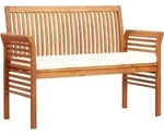 Vidaxl - 2-sitzer Gartenbank Mit Kissen 120 Cm Massivholz Akazie