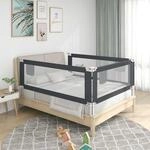 Kleinkind-bettschutzgitter Dunkelgrau 190x25 Cm Stoff Vidaxl 84374
