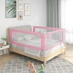 Kleinkind-bettschutzgitter Rosa 120x25 Cm Stoff Vidaxl