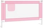 Kleinkind-bettschutzgitter Rosa 140x25 Cm Stoff Vidaxl