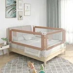 Kleinkind-bettschutzgitter Taupe 150x25 Cm Stoff Vidaxl