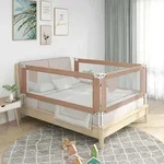 Kleinkind-bettschutzgitter Taupe 160x25 Cm Stoff Vidaxl