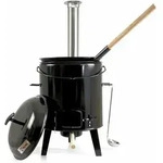 Emaillierte Gulaschkanone Mit Deckel, Kessel 17l Und Pfanne - Bbq-toro