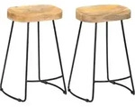 Vidaxl Gavin Bar Stools 2 Pcs Solid Mango Wood