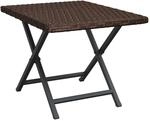 Klapptisch Braun 45x35x32 Cm Poly Rattan Vidaxl