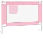 Kleinkind-bettschutzgitter Rosa 90x25 Cm Stoff Vidaxl