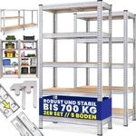 2x Monzana&reg; Schwerlastregal 170x75x30cm 350kg 5 Mdf-platten Regal Lagerregal