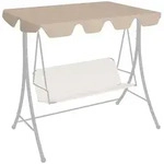 Vidaxl Ersatzdach F&uuml;r Hollywoodschaukel Beige 188/168x145/110 Cm
