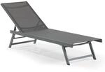 Leco Aluminium Sonnenliege "elina" Mit Klappbaren F&uuml;&szlig;en, Anthrazit